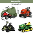 thumbnail image 6 of HOMEYA Riding Lawn Mower Cover, Heavy Duty 600D Waterproof Oxford Tractor Cover UV & Dust & Water Resistant, Universal Fit Decks up to 54" with Drawstring & Storage Bag, Green, 6 of 8
