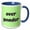 Blue/White, variant on 3drose, Image of over Yonder Quote, 11oz Mug