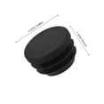 thumbnail image 2 of UPGRATOR 200Ud Tapones Plásticos Para De Muebles Negro Con Ajuste, 2 of 7