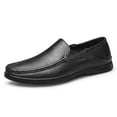 thumbnail image 3 of Men's Casual Loafers Slip On Leather Shoes Comfortable Lightweight Driving Shoes Male Moccasins Classic Penny Loafer Flats Boat Shoes Outdoor Walking Shoes, 3 of 16