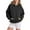 C-Black, variant on 2025 Puawkoer Hooded sweater 1pc Sweatshirt Maple Leaf Oversized Sweatshirt White Fox Hoodie Womens Clothing Fall 2025 Womans Clothing Women's Casual Fashion Print Hooded Long Sleeved Hoodie With Poc