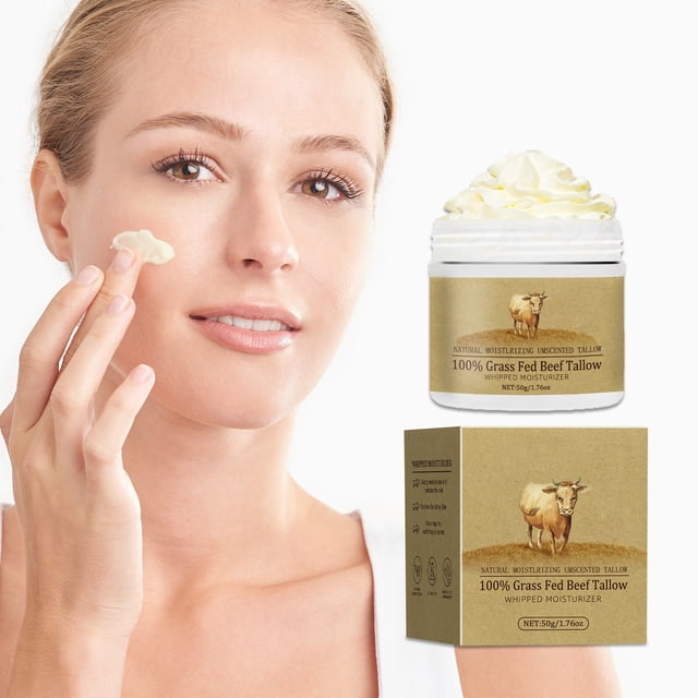 Salud y Belleza, Cuidado Personal, Cremas, Cremas Hidratantes, Crema de Sebo para Pieles Antiarrugas y Oscurecedoras Mejoradas 50g, Crema Facial