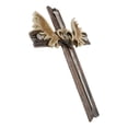thumbnail image 5 of Inspirational Grand Elk Moose Bone Antlers with Spike Nails Faux Wood Wall Cross, 5 of 9