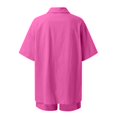 thumbnail image 6 of WAYUTE Womens Sets 2 Piece Outfits V Neck Solid Color Shorts and Shirt Top Shirt Slim Suits Travel Vacation Fashion Casual Summer Outfit, 6 of 6