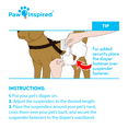 thumbnail image 4 of Paw Inspired Dog Diaper Suspenders with Velcro Fasteners to Keep Diapers on Female Dog Diapers and Male Dog Wraps (XS/S Brown), 4 of 7