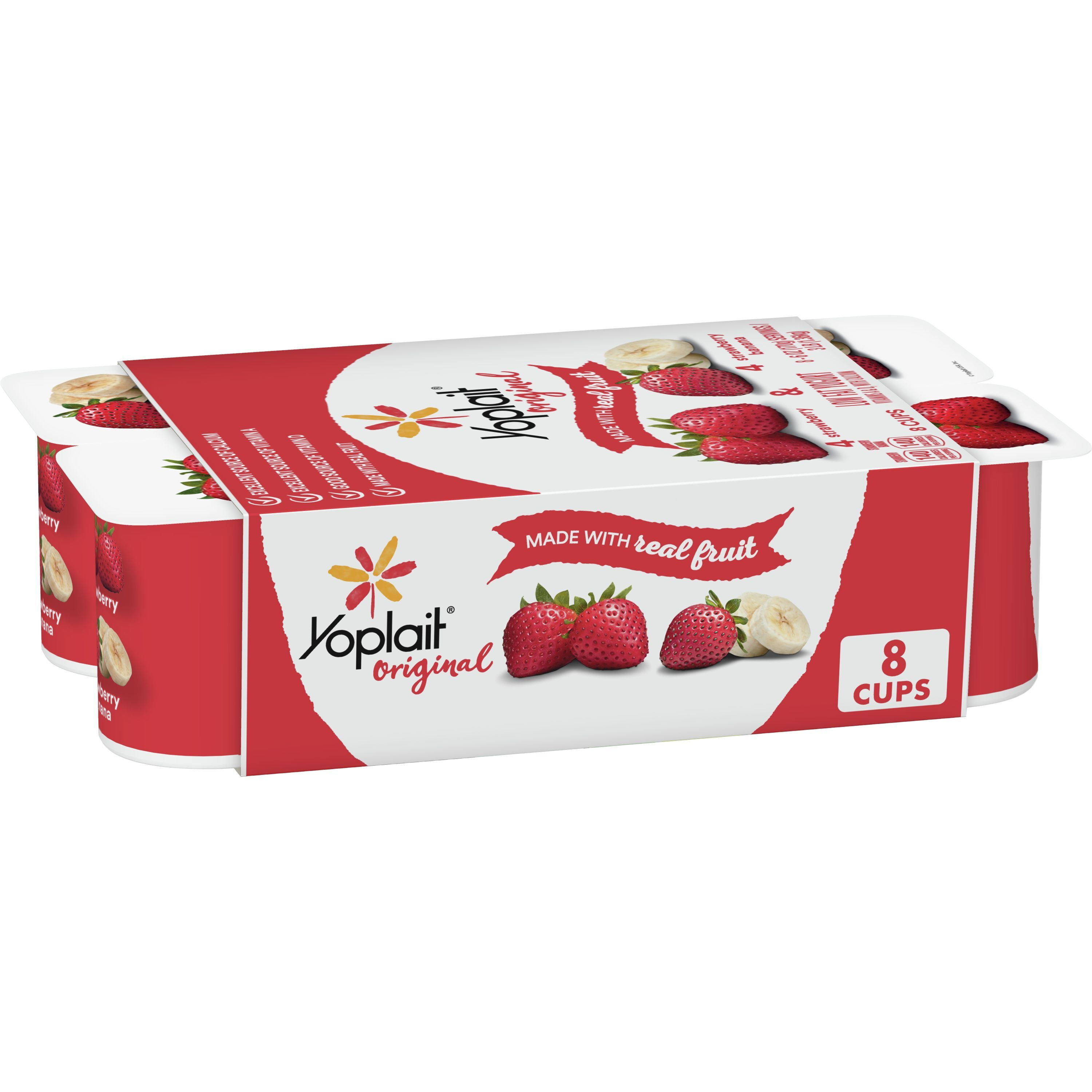 Yoplait Original Low Fat Yogurt Pack, 8 CT, 6 OZ Fruit Yogurt Cups
