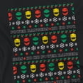 thumbnail image 2 of Power Rangers Ugly Christmas Sweater Women's Loose T-Shirt, Black, Small, 2 of 3