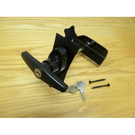 Doors Door Hardware 4 1 2 Black T Handle Door Lock Set