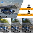 thumbnail image 4 of DetalleGo 12x20 FT Metal Carport with Enhanced Base – Heavy-Duty Galvanized Steel Shelter for Cars, Boats, Trucks, and SUVs, All-Weather UV-Resistant Roof, 4 of 10