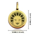 thumbnail image 2 of Stainless Steel Laughing Buddha Good Luck Charm Round Medallion Pendant Necklace, 2 of 3