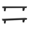 thumbnail image 2 of Danya B. Decorative 24" Floating Wall Décor Display Ledge Shelves – (Set of 2) - Black, 2 of 11