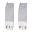 thumbnail image 2 of OVBMPZD Crew Girls Socks Fuzzy Gray Cat Print Cozy Thermal Fluffy Fall Socks Funny Socks for Women, 2 of 3
