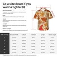 thumbnail image 3 of KLL Men's Hawaiian Shirt Short Sleeve Button Down Beach Shirts-Autumn Animal Maple Leaves, 3 of 5