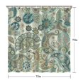 thumbnail image 5 of Artistic Retro Bohemian Curtain 72x72 Inches, Quick-Dry Polyester with Hooks, Colorful Paisley Floral Pattern for Bathrooms, 5 of 5