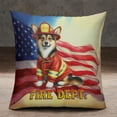 thumbnail image 2 of Firefighter Corgi Hero Rescue Fire Dept Fireman USA Flag Pillowcase Double Sided Welsh Corgi Dog Lover Gifts Idea Pillow Case Covers - 02026, 2 of 3