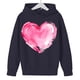 thumbnail image 3 of Sudadera con capucha y estampado de corazón de San Valentín, sudadera de manga larga para niños y niñas, chaqueta para niñas de talla mediana y grande., 3 of 7