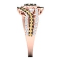 thumbnail image 4 of Dazzlingrock Collection 1.00 Carat (Ctw) 14K Champagne & White Diamond Bridal Cluster Engagement Ring 1 CT, Rose Gold, Size 8, 4 of 4