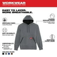 thumbnail image 2 of Milwaukee XXL Banded Sleeve Men's Hooded Hoodie Gray, 2 of 8