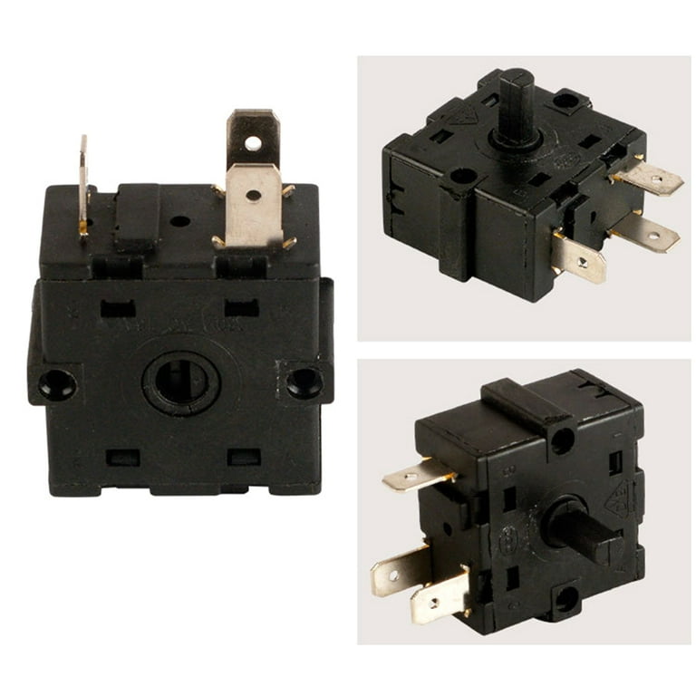 TONKBEEY Electric Room Heater Position 3 Pin 5Pin Rotary Switch Selector AC  250V 16A - Walmart.com