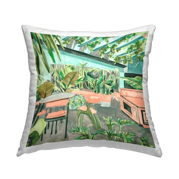 Stupell Industries Greenhouse Plants Café Decorative Printed Throw Pillow Design by Melissa Wang .