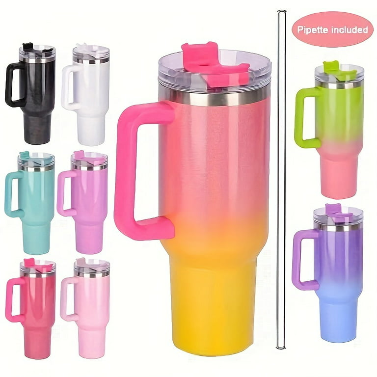 1pc, Stanly Cup With Lid And Straw, 40oz/1200ml Heavy Duty Water
