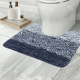 thumbnail image 7 of Grey Ultra Soft Toilet Mat Absorbent Plush Microfiber Non-Slip Machine Washable Bathroom Rug Shaggy, 7 of 7