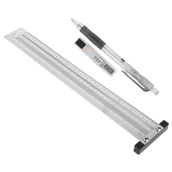 Woodworking Scribing Ruler,Ultra Precision Marking Ruler Carpenter Gauging Tool Ultra Precision Marking Ruler Luxury Finish