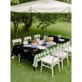 thumbnail image 5 of 52x70 Inch Outdoor Tablecloth with Umbrella Hole Zipper Rectangle St. Patrick's Day Rectangular Tablecloths Outside Waterproof Lucky Shamrock Cute Puppy Hat Green Plaid Patio Table Cover for Picnic, 5 of 8