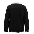thumbnail image 2 of Men’s Classic Button Up Sherpa Fleece Lined Cotton Denim Trucker Jean Jacket (Black, M), 2 of 3