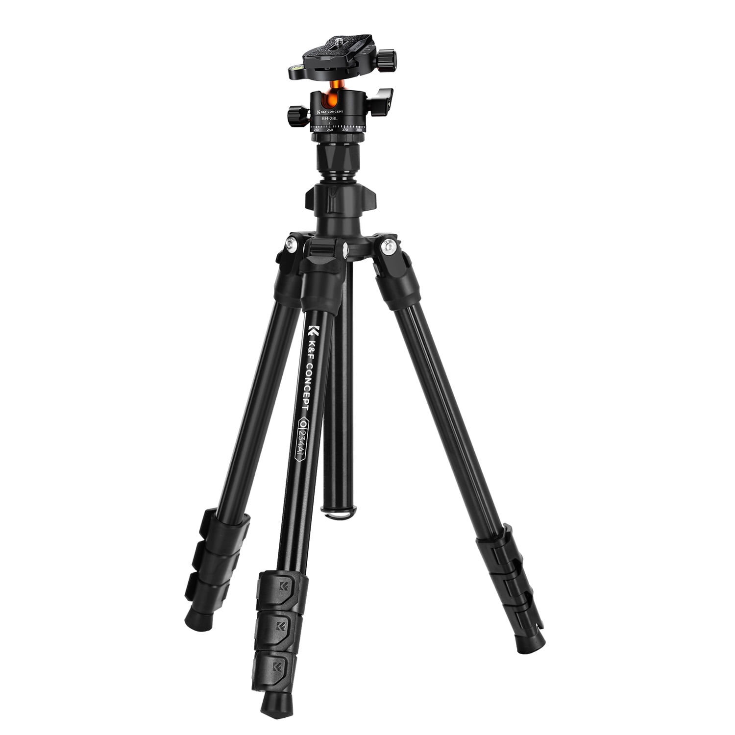 K&F Concept 63.8"/1.63m Aluminum Camera Tripod for DLSR Camera,22lbs/10kg Load Travel Tripod with Bag, 360 Degree Ball Head, Mobile Phone Clip