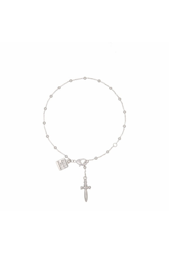 Dainty Dagger Dangle Adult Bracelet,Silver, (Unisex)