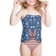 thumbnail image 2 of SEANATIVE Size 3-4 Girls Swimwear Bikini Quick Dry One-Piece Swimsuit for Kids Girls Aesthetic British Flag Butterfly Toddler Bathing Suit Cover Up, 2 of 5