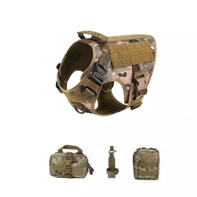 Military Large Dog Harness Pet German Shepherd K9 Malinois Training Vest Tactical Dog Harness And Leash Set For Dogs Accessories ShopWise Round
