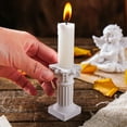 thumbnail image 6 of CIMAXIC Roman Column Pillars Candle Holders Resin Black Adults House Decoration 3pcs, 6 of 8