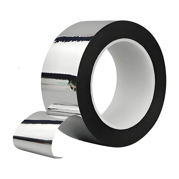 Silver Tape, 1.96 in × 164Ft Wall Decor Decorative Tape, High Viscosity Decorative Craft Tape, Mirror Tape, Reflective Mirror Craft Tape, Metallic Tape for Wedding Party Holiday Art Craft,Silver