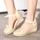 thumbnail image 5 of Amzcrzy Zapatos de mujer,Zapatos de mujer,Zapatillas de mujer, Sandalias de vestir de lona con plataforma y tacón medio bajo para mujer Sandalias Mujer Zapatillas De Casa, 5 of 7