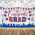 thumbnail image 6 of Ongmies Red-Blue-White Graduation Banner | Decorative Photo Background Cloth | Perfect for Ceremonies & Celebrations, 6 of 8