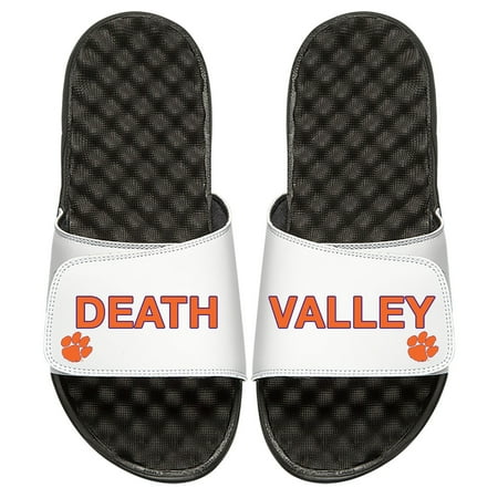 Clemson Death Valley Stadium - Clemson Tigers ISlide Youth Death Valley Split Slide Sandals - White