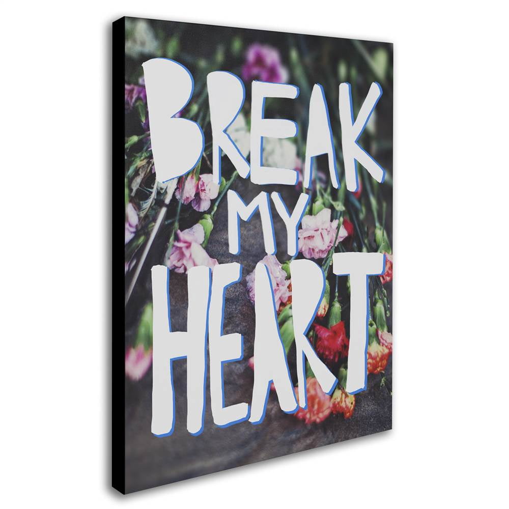 Trademark Fine Art "Break My Heart" Canvas Art by Leah Flores