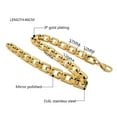 thumbnail image 6 of Customized Stainless steel Necklace 46cm Classical Hexagons and squares Link Gold & Silver Chain collares Jewelry Long pendants Chokers Necklaces envio gratis, 6 of 6
