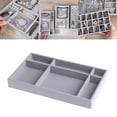 thumbnail image 1 of justharion Velvet Jewelry Display Tray Earrings Bracelets Storage Organizer 6 Grids, 1 of 8