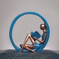 thumbnail image 5 of Estatua decorativa chica Yoga Pose escultura familia decoración estatua escritorio adornos regalos artesanías Xemadio LF-0260, 5 of 5