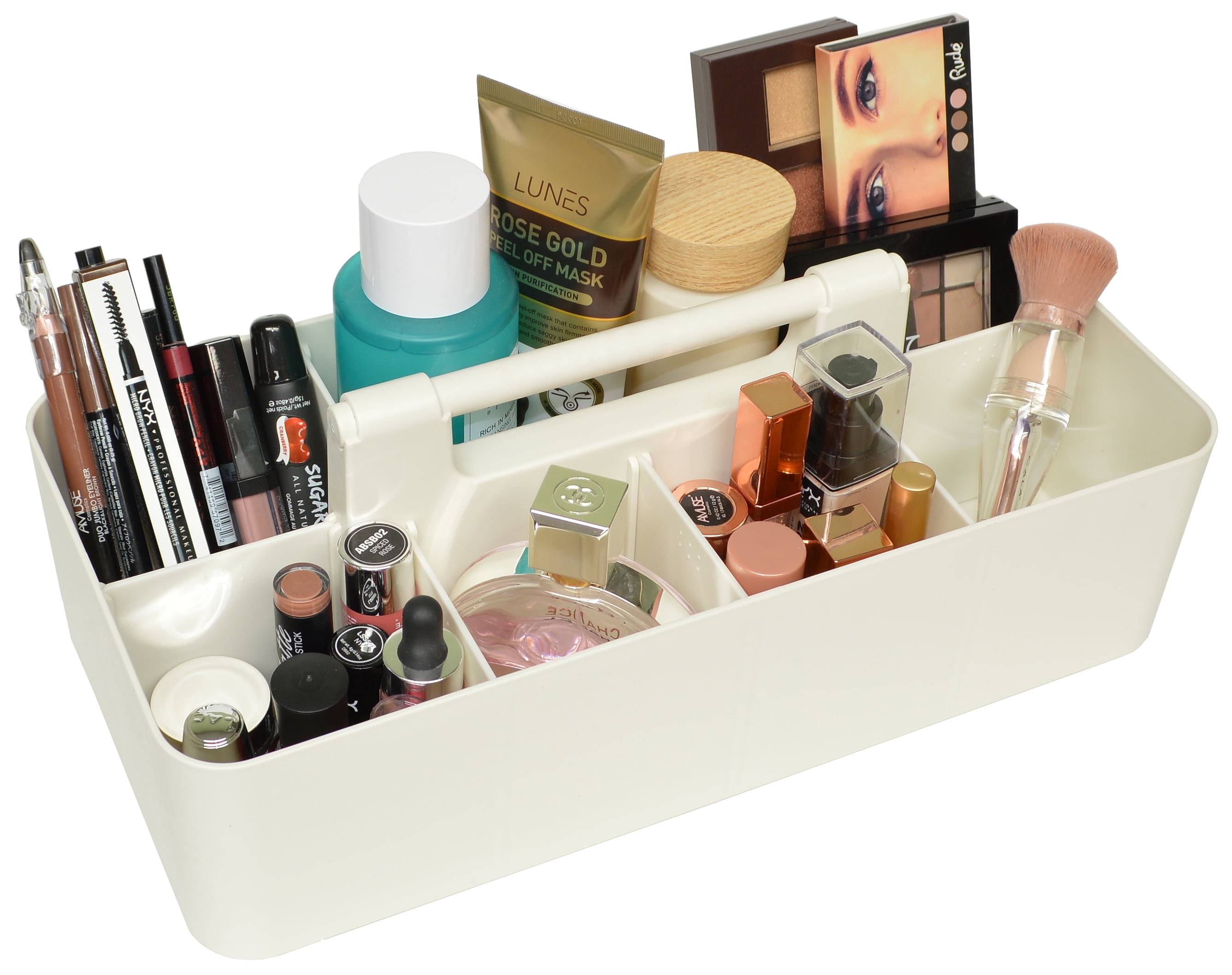 Portable Caddy Organizer -2 Plastic Caddy with Handle | Desk, Makeup, Dorm Caddy, Classroom Art Organizers