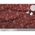 thumbnail image 2 of Soimoi Tissu Popeline de Coton Imprimé Feuilles & Roses au Mètre 56 Pouces de Large, 2 of 3