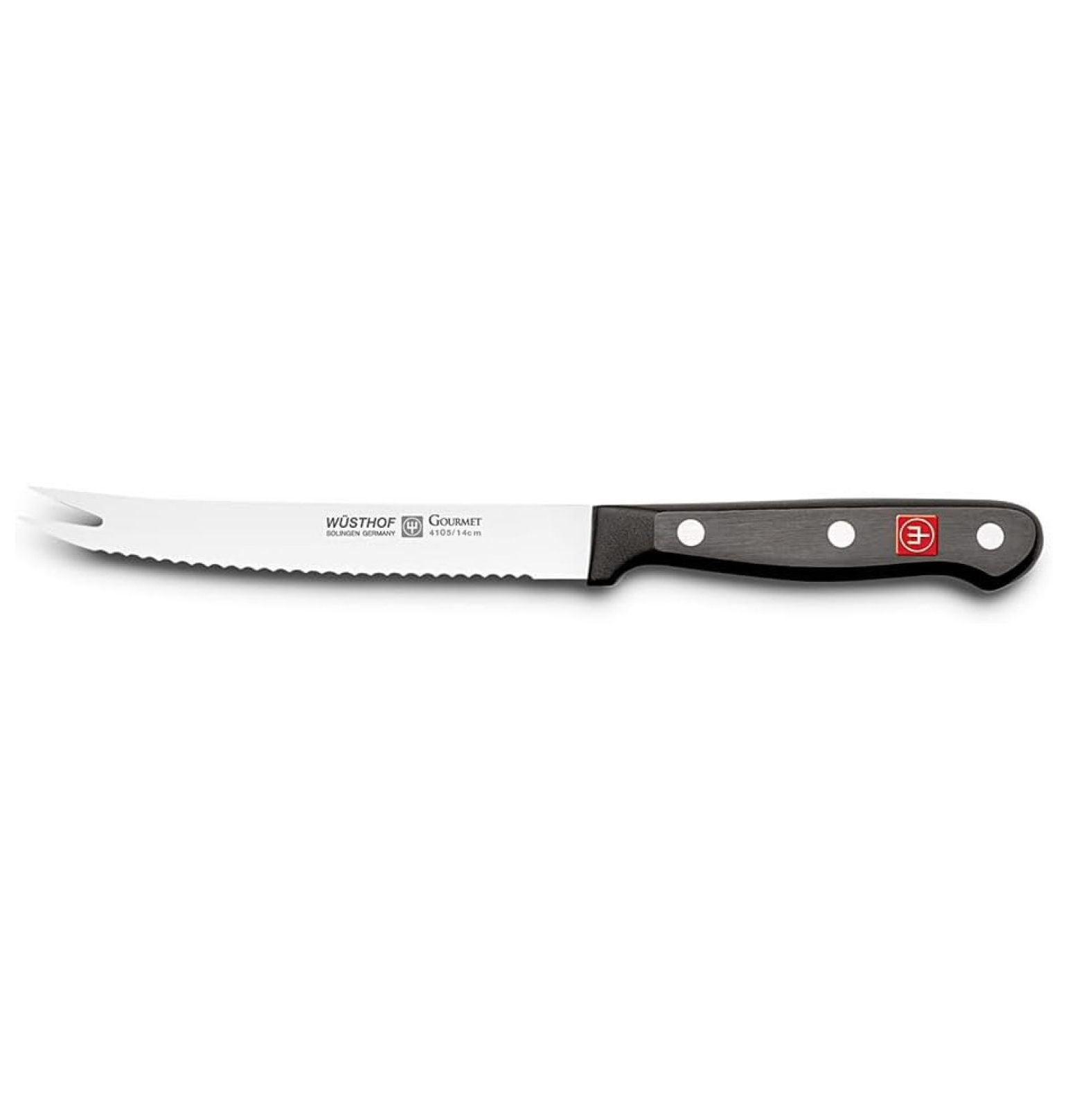 XYX Gourmet Five Inch Tomato Knife | 5" Tomato Knife with Serrated Edge | Precise Laser Cut High Carbon Stainless Steel Serrated Utility Knife – Model