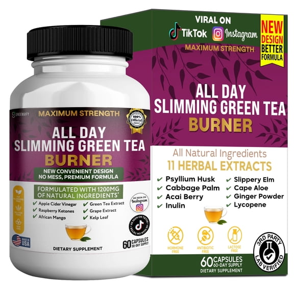 GreenVify All Day Slimming Green Tea Burner – Green Tea Active Lifestyle & Daily Energy Support Supplement