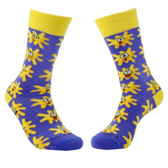 Crazy Splat Face Socks from the Sock Panda (Adult Small - Shoe Sizes 2-5)
