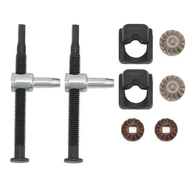 Juego de 2 ajustadores de tensor de barra de cadena, Kit de montaje de reparación de tensor de motosierra de hierro y aluminio para CS370 CS400 CS4200ES