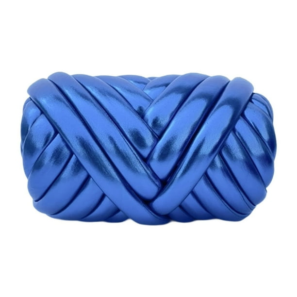 Hilo grueso para tejer a mano, 500 g, longitud de 15 m, peso Azul
