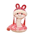 thumbnail image 4 of año Nuevo Chino 2025, juguete de peluche de serpiente, Animal relleno, muñeco de serpiente, decoración de año Nuevo Lunar para gabinete, dormitorio de Rosa 25cm, 4 of 9